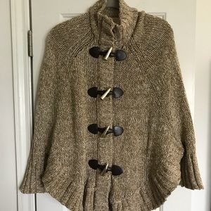 Michael Kors Toggle zip up poncho sweater